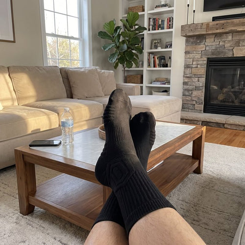 GroundGuard work socks worn on the job